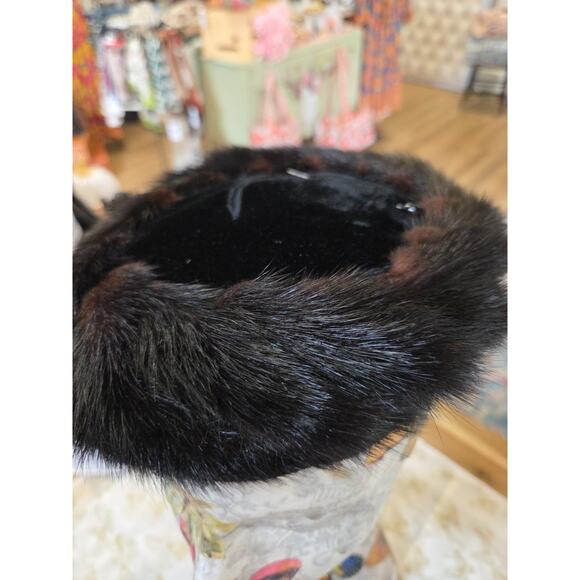 Vintage 1950s Sable Fur Hat With Pin - Picture 7 of 15